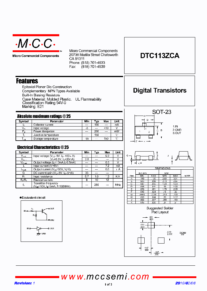 DTC113ZCA-TP_4671779.PDF Datasheet