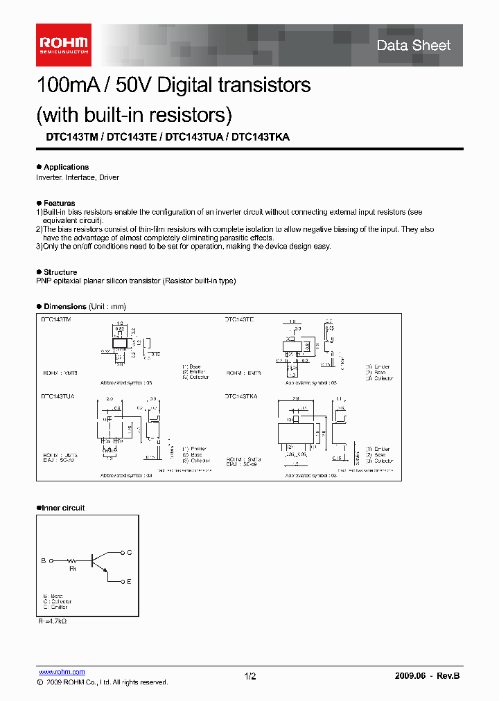 DTC143TM_4867214.PDF Datasheet