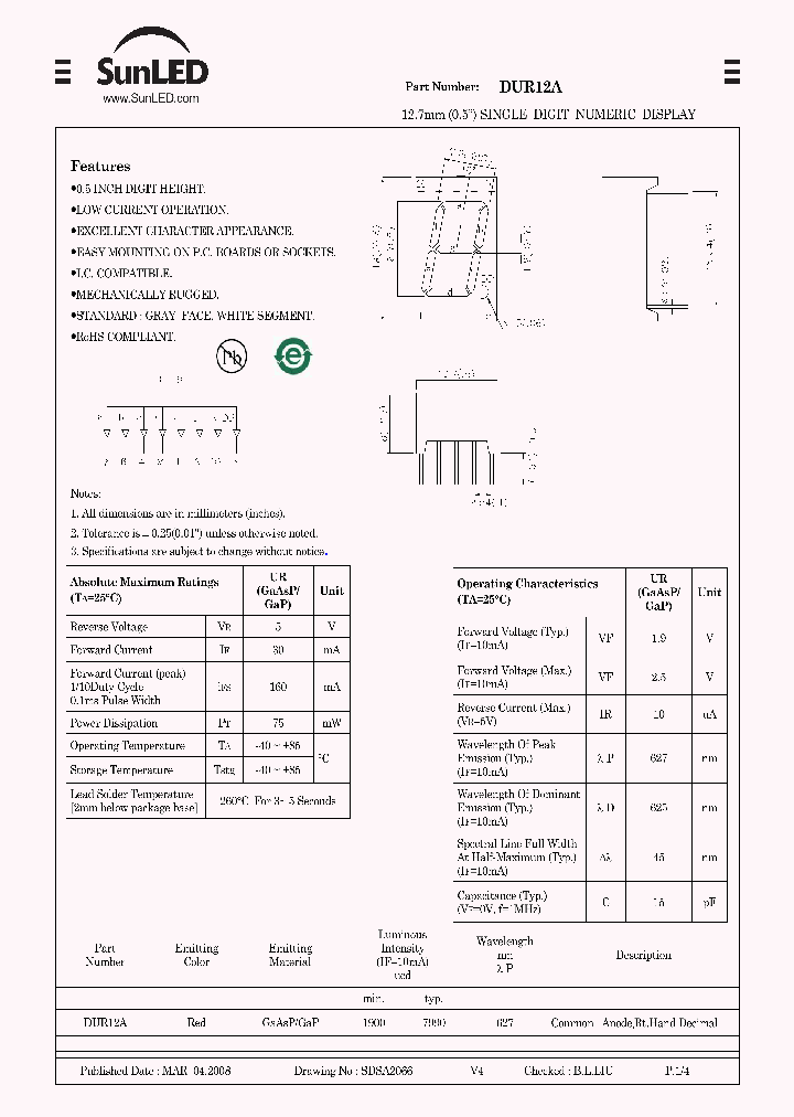 DUR12A_4491055.PDF Datasheet