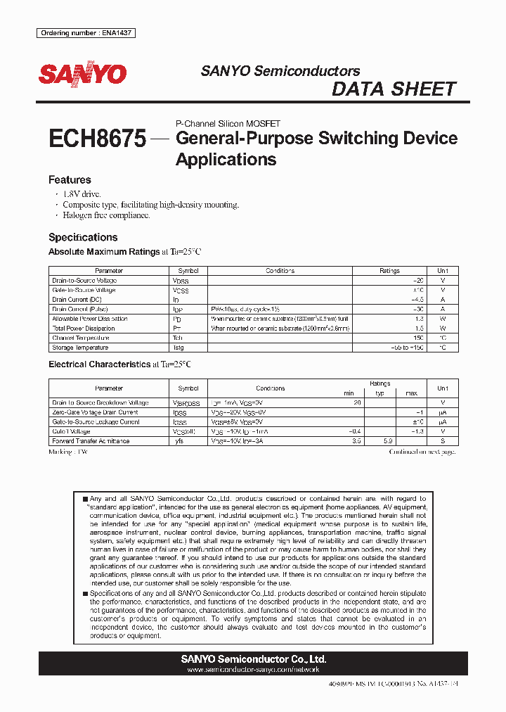 ECH8675_4488298.PDF Datasheet