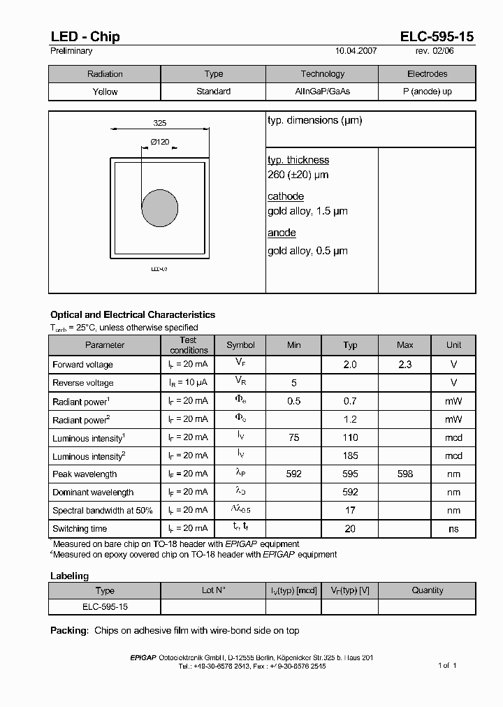 ELC-595-15_4785868.PDF Datasheet