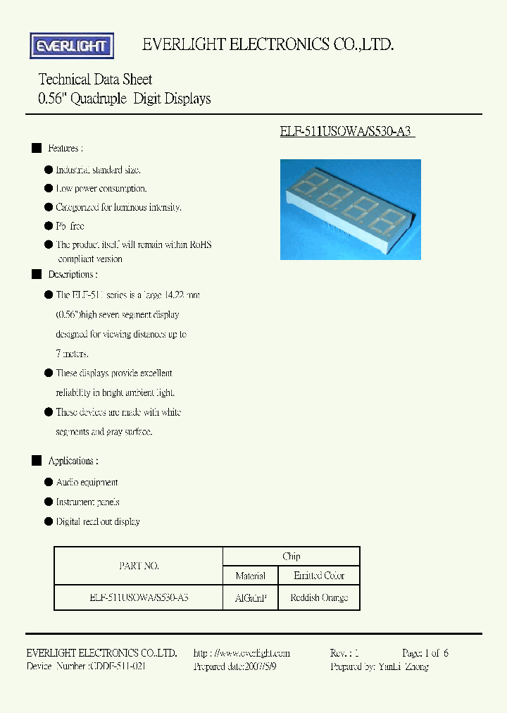 ELF-511USOWA_4170101.PDF Datasheet