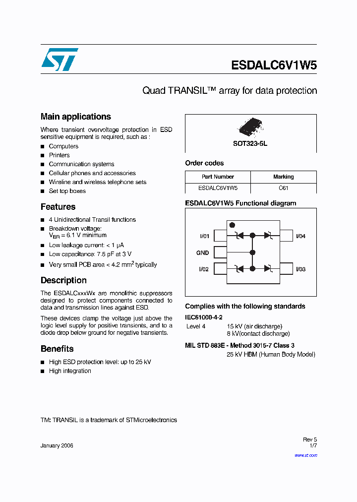 ESDALC6V1M3_4219340.PDF Datasheet