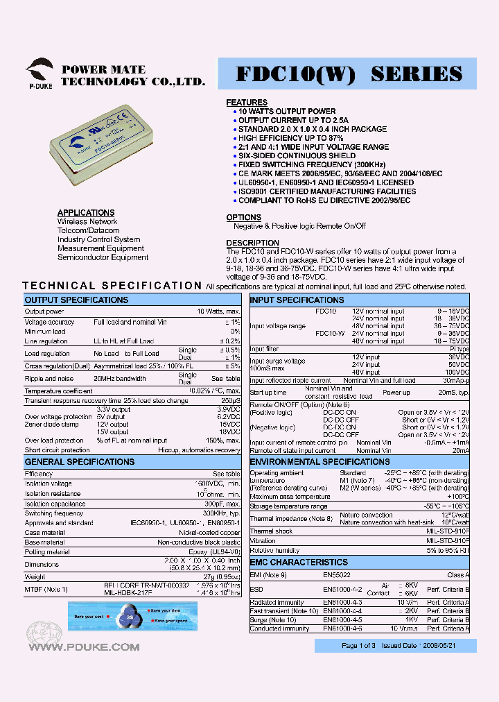 FDC10-12D05_4698782.PDF Datasheet