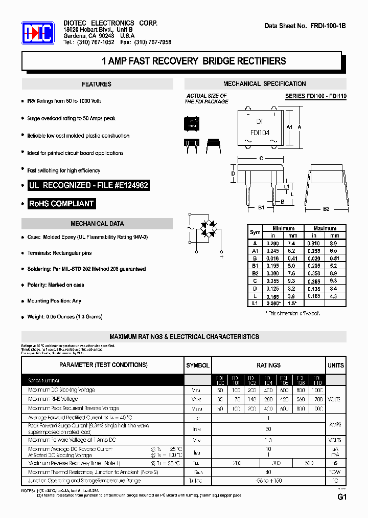 FDI110_4293077.PDF Datasheet