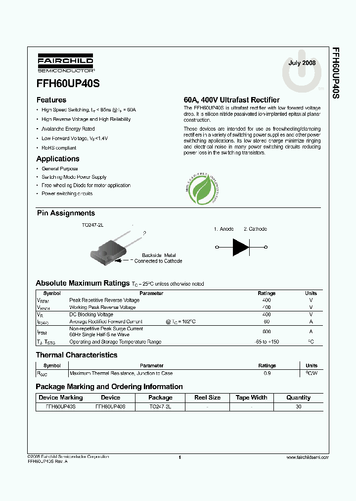 FFH60UP40S_4231412.PDF Datasheet