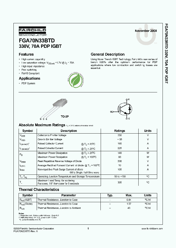 FGA70N33BTD_4613522.PDF Datasheet