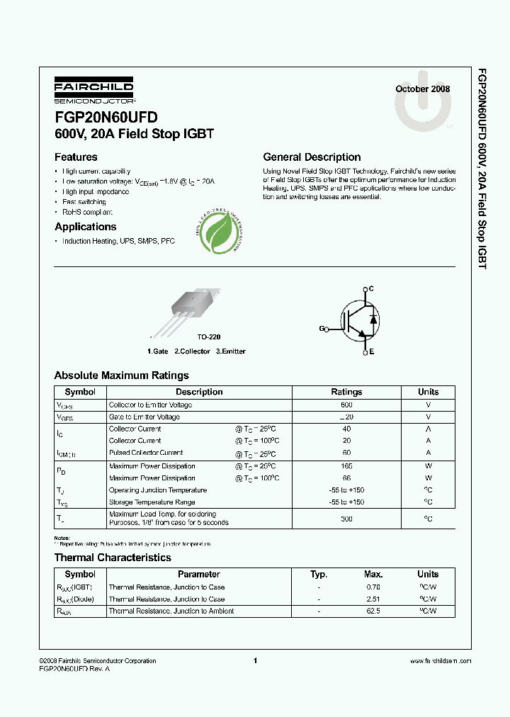 FGP20N60UFD_4870503.PDF Datasheet