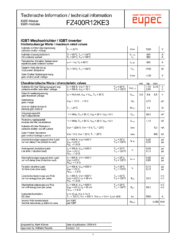 FZ400R12KE3_4444858.PDF Datasheet