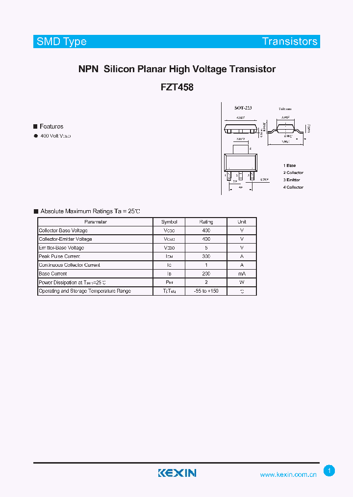 FZT458_4309698.PDF Datasheet