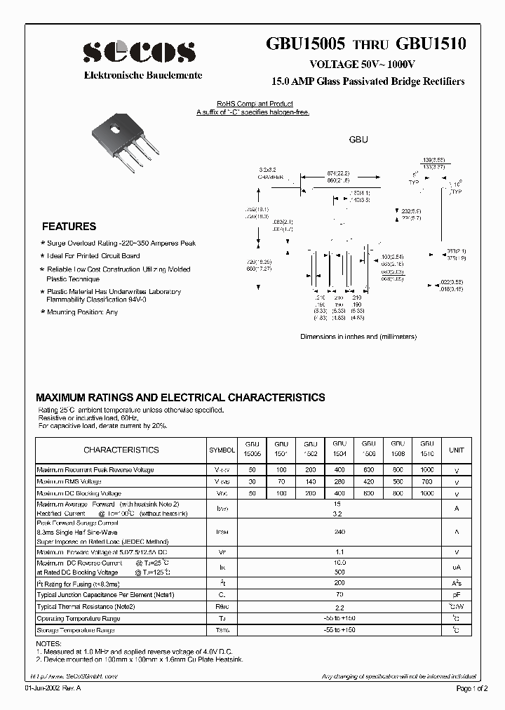 GBU15005_4414715.PDF Datasheet