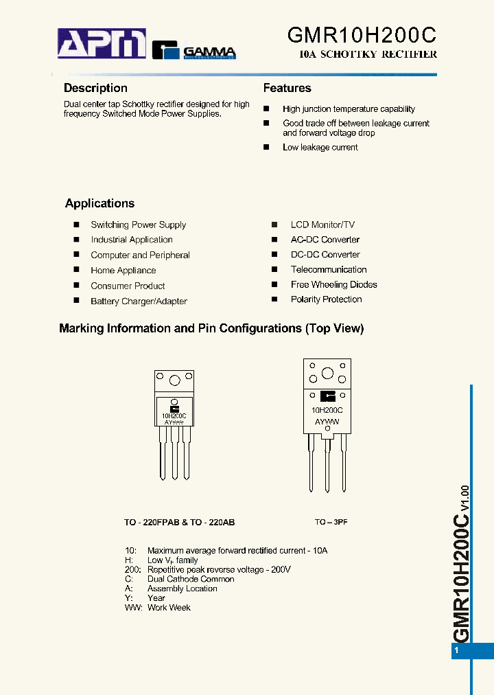 GMR10H200CTPF3_4530899.PDF Datasheet