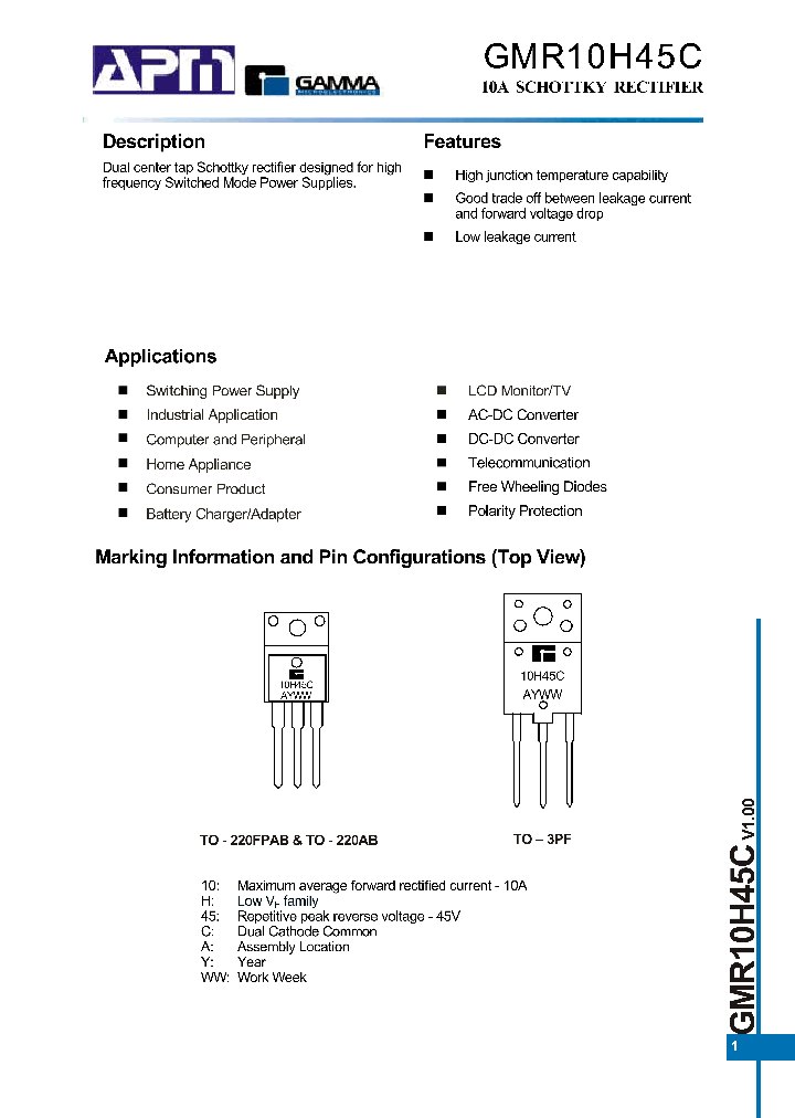 GMR10H45CTPF3_4530895.PDF Datasheet