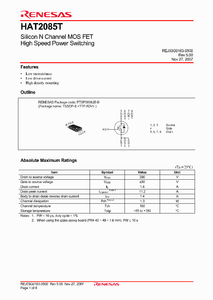 HAT2085T_4323582.PDF Datasheet