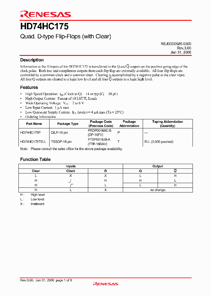 HD74HC175_4268450.PDF Datasheet