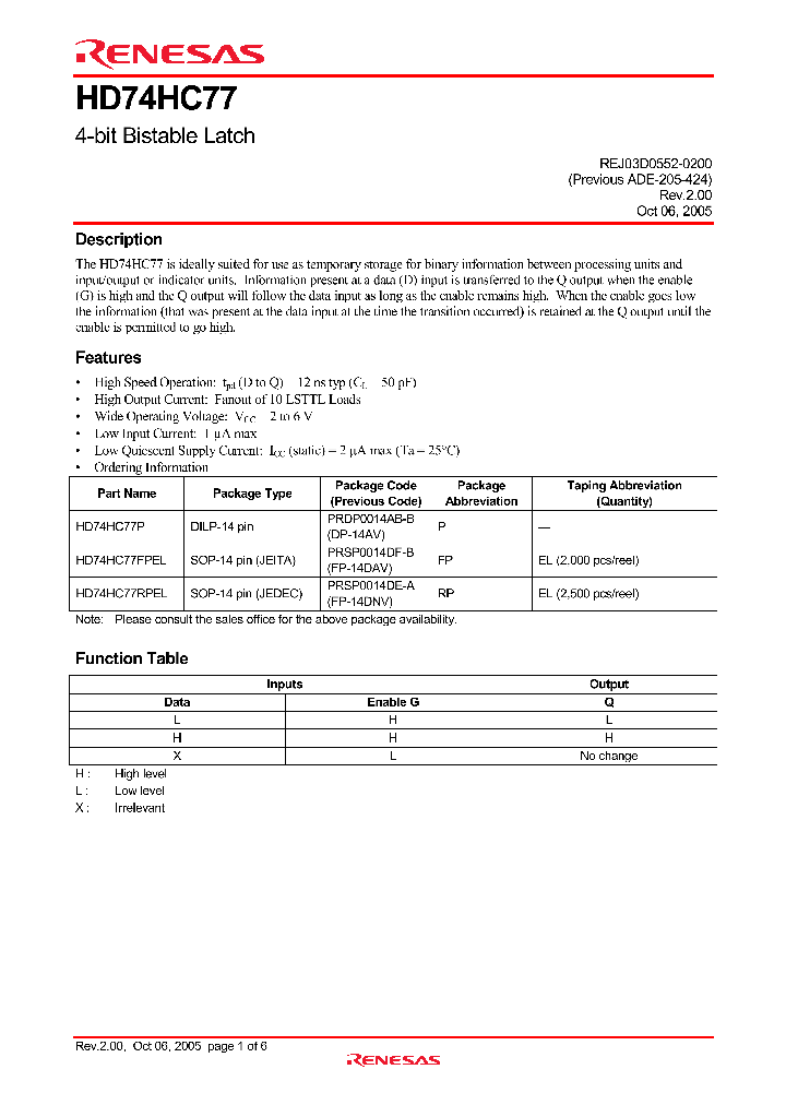 HD74HC77FPEL_4373104.PDF Datasheet