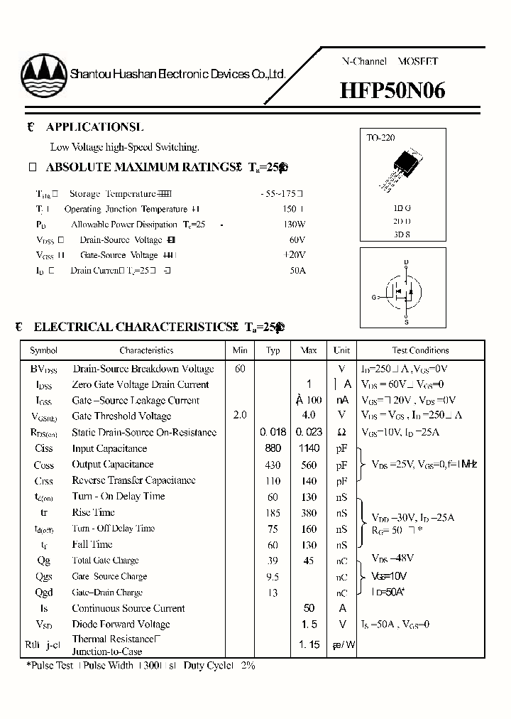 HFP50N06_4794219.PDF Datasheet