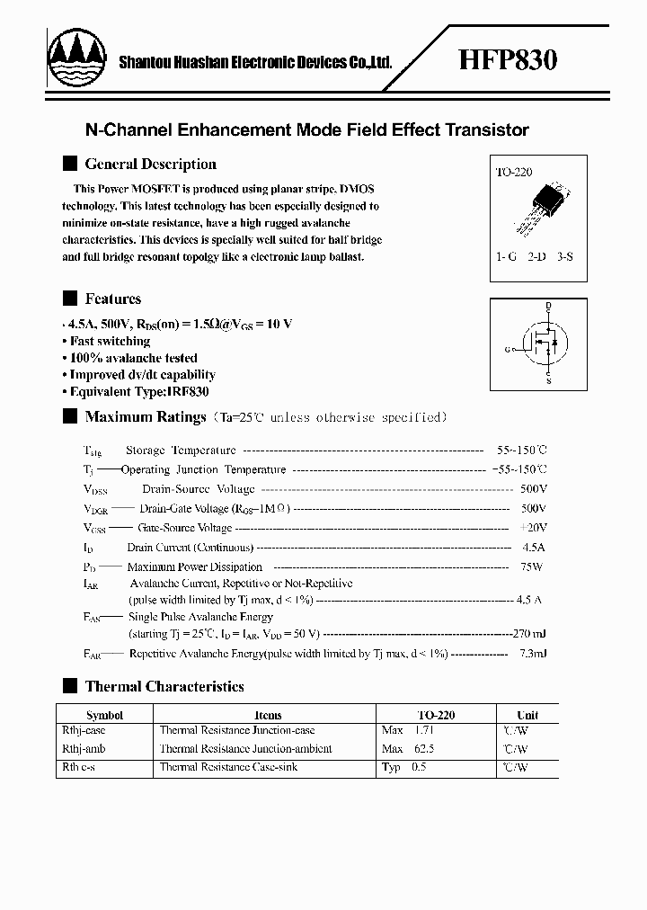 HFP830_4804766.PDF Datasheet