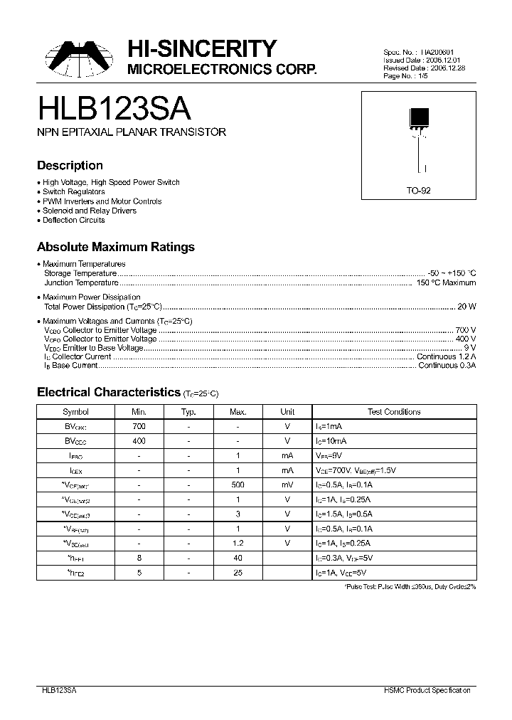 HLB123SA_4242552.PDF Datasheet