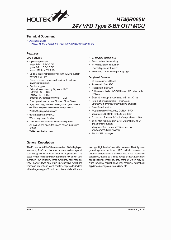 HT46R065V_4574769.PDF Datasheet