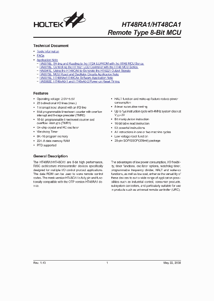 HT48RA109_4572781.PDF Datasheet