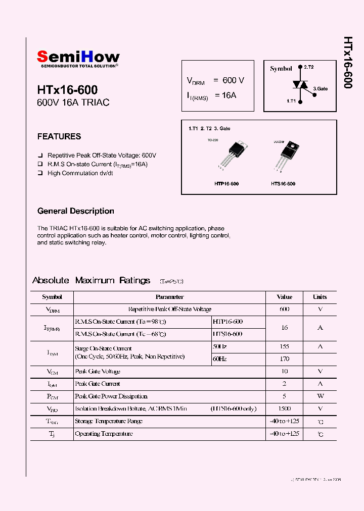 HTX16-600_4854770.PDF Datasheet