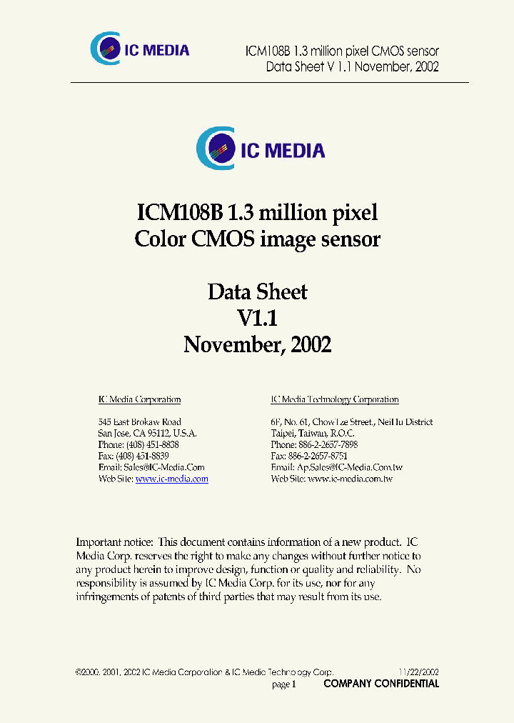 ICM108B_4876800.PDF Datasheet