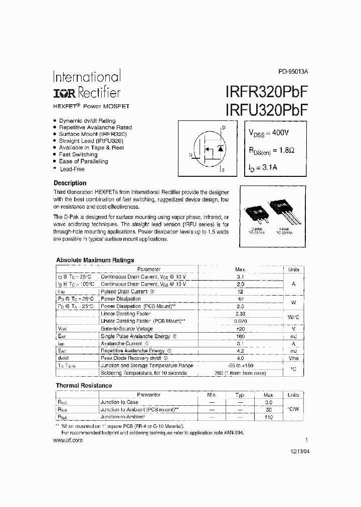 IFRU320PBF_4198718.PDF Datasheet