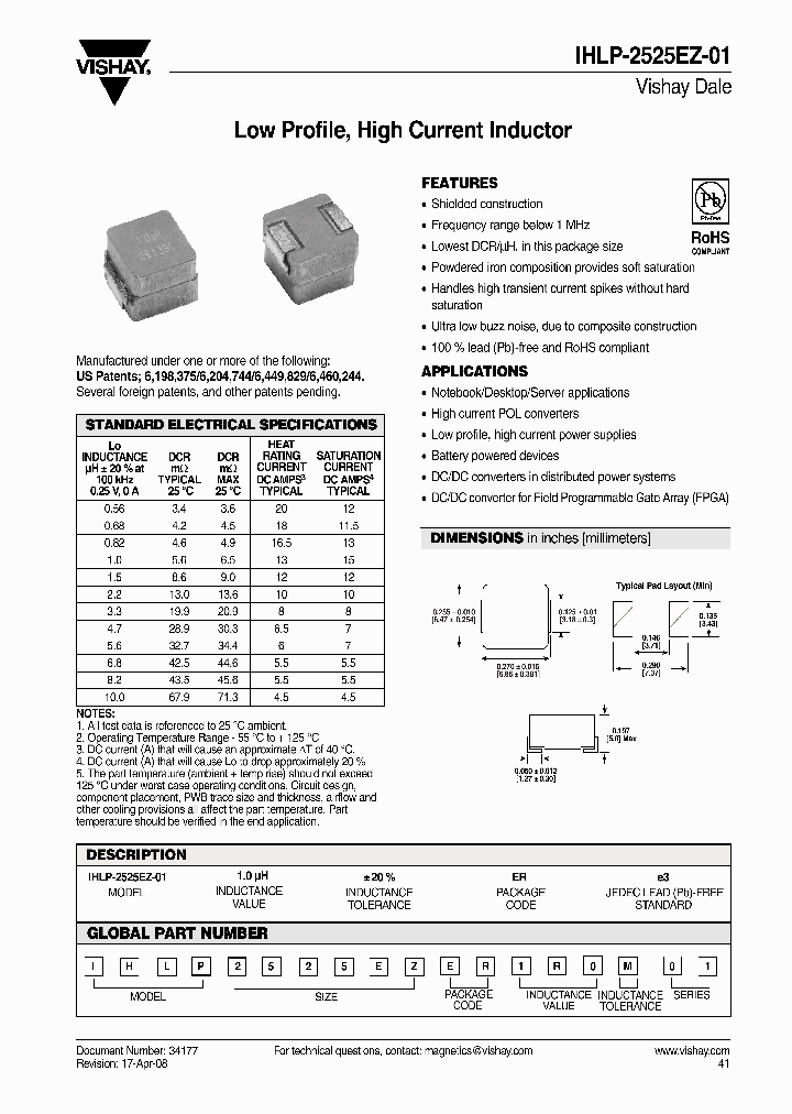 IHLP2525EZER1R0M01_4255361.PDF Datasheet