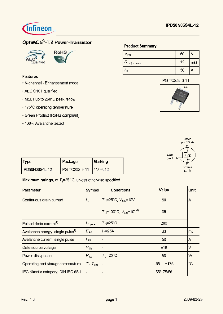 IPD50N06S4L-12_4664400.PDF Datasheet