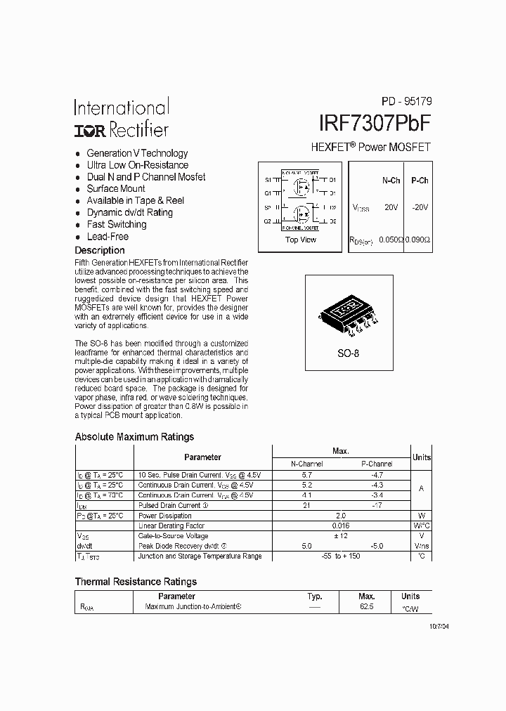 IRF7307PBF_4192646.PDF Datasheet