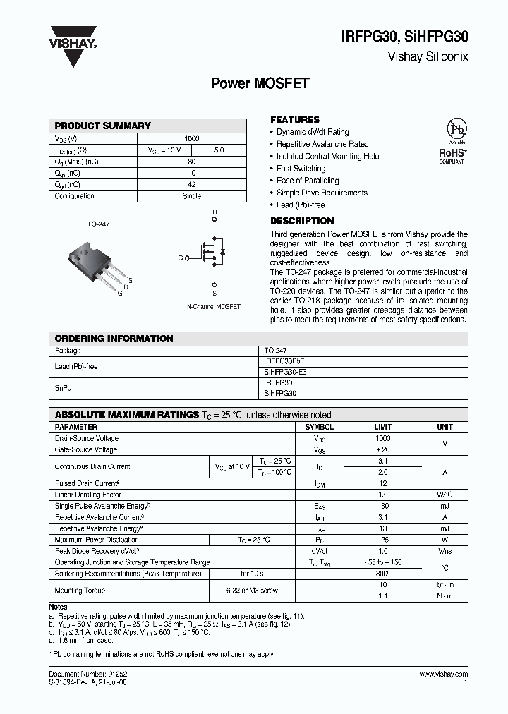 IRFPG30_4256563.PDF Datasheet