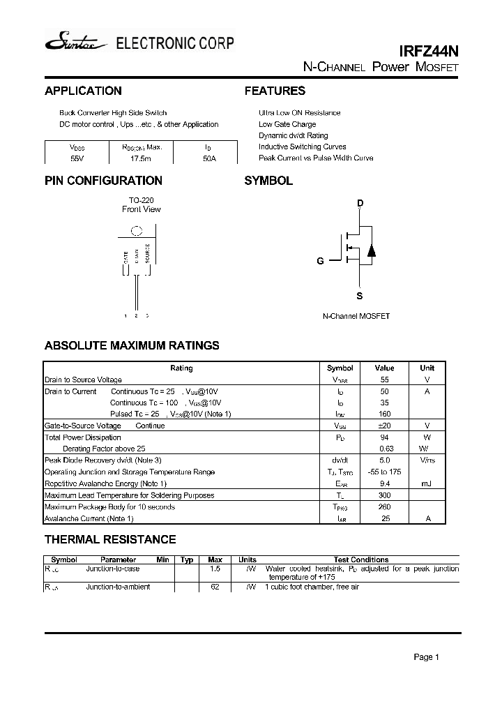 IRFZ44N_4558748.PDF Datasheet