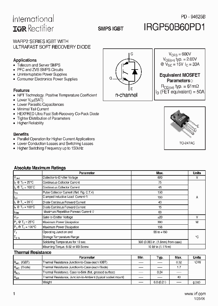 IRGP50B60PD106_4178514.PDF Datasheet