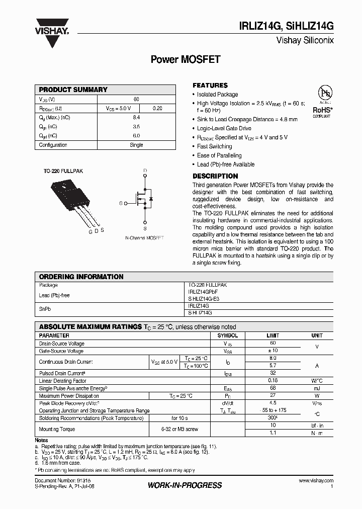 IRLIZ14G_4590172.PDF Datasheet