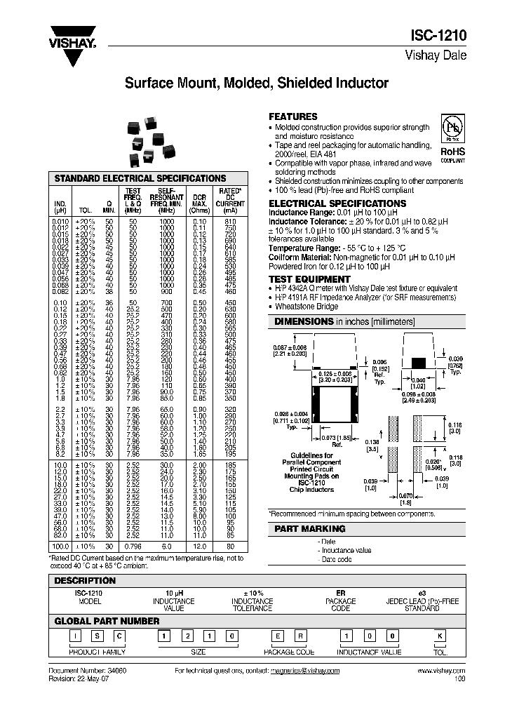 ISC1210ER100K_4256124.PDF Datasheet