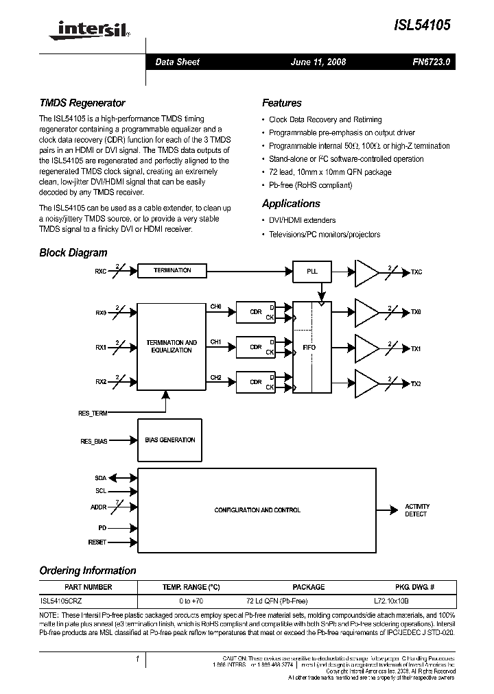 ISL54105_4603964.PDF Datasheet