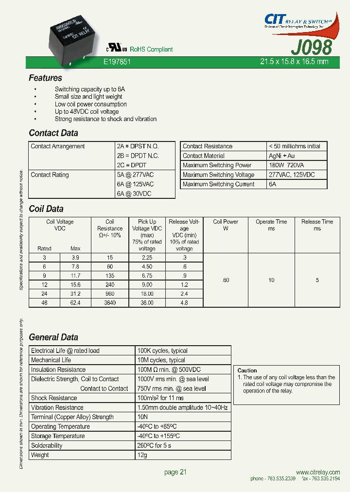 J0982AS12VDC60_4566951.PDF Datasheet