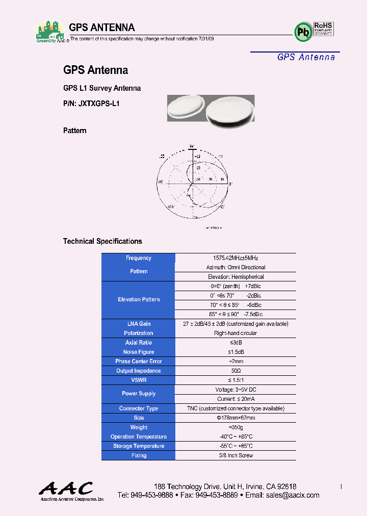 JXTXGPS-L1_4704403.PDF Datasheet