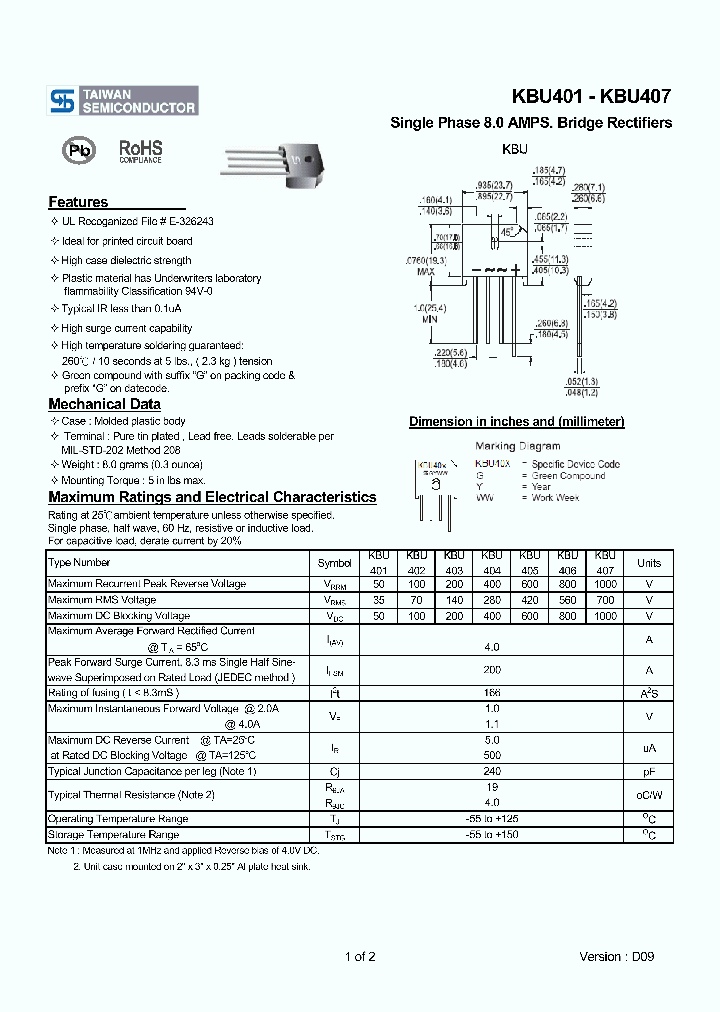 KBU40109_4842196.PDF Datasheet