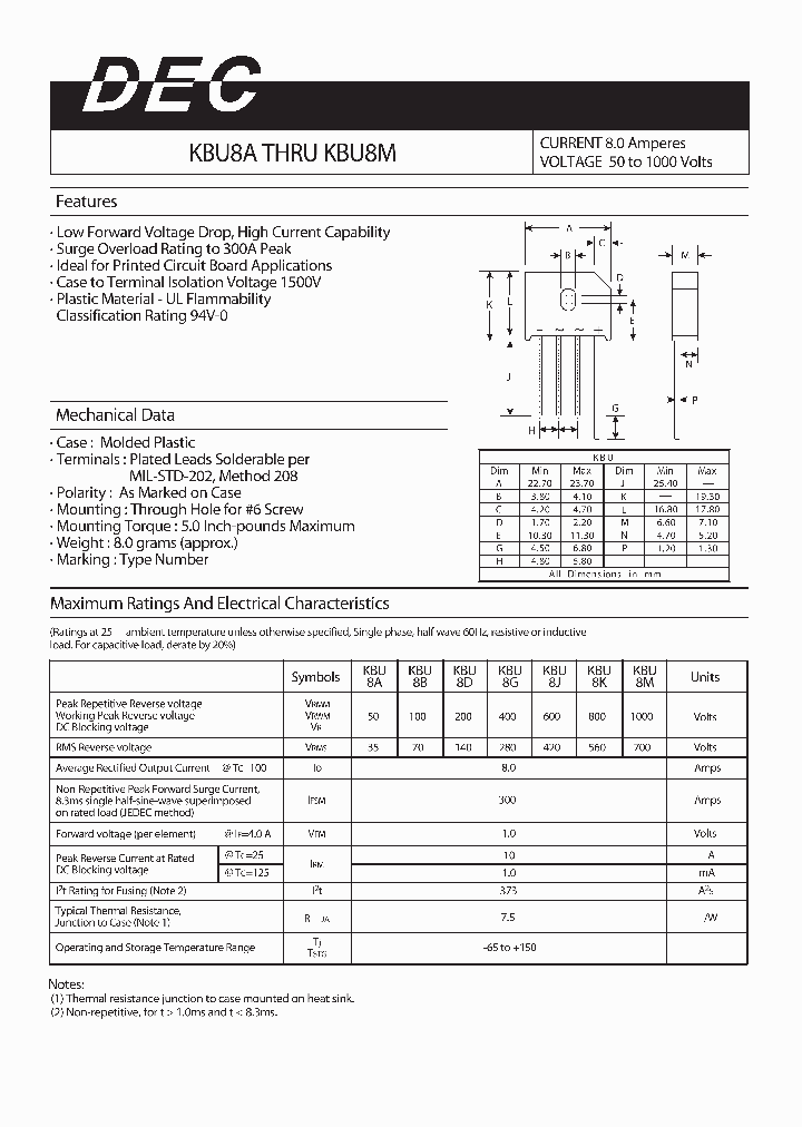 KBU8G_4341397.PDF Datasheet