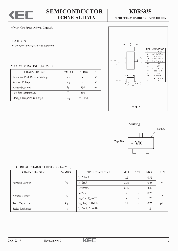 KDR582S_4774119.PDF Datasheet