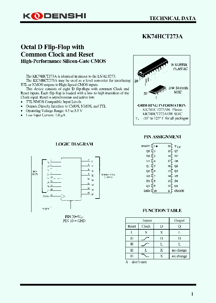 KK74HCT273A_4369477.PDF Datasheet