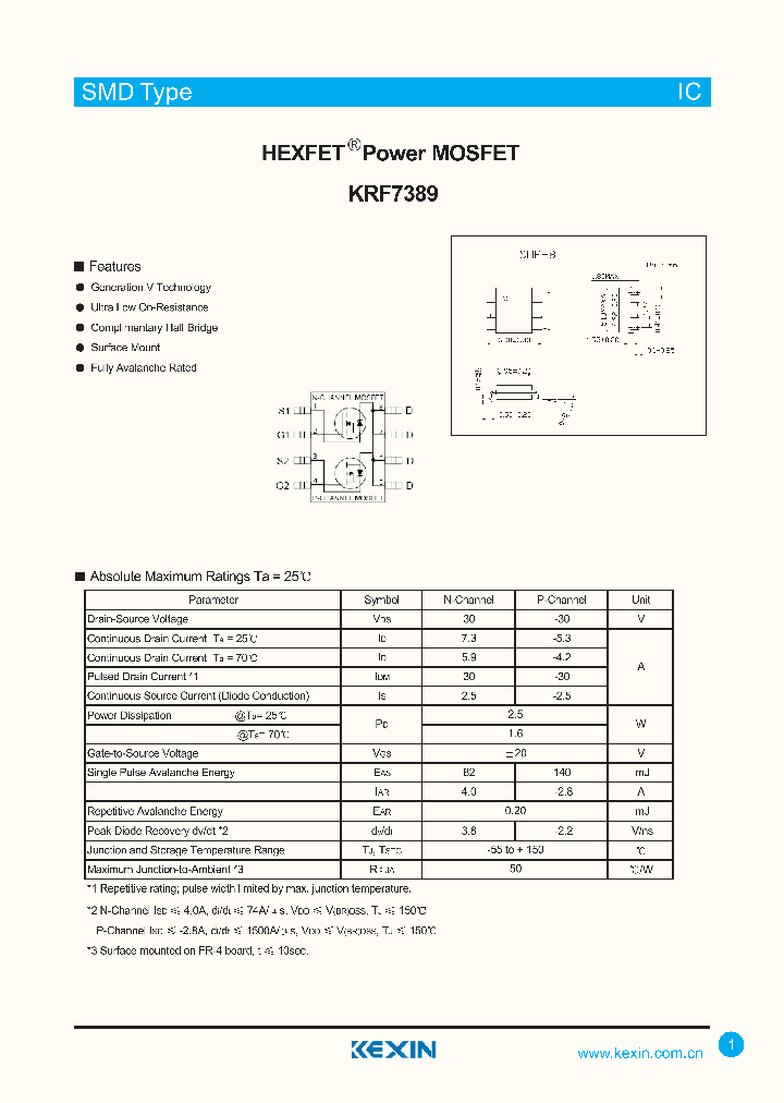 KRF7389_4424400.PDF Datasheet