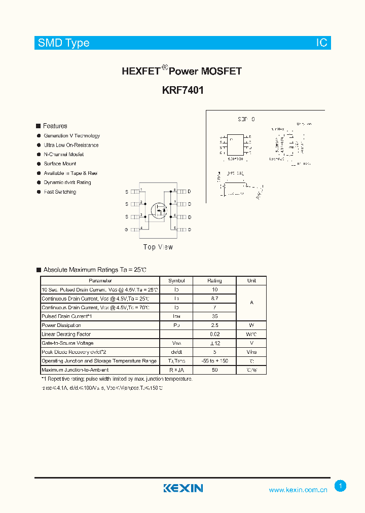 KRF7401_4424401.PDF Datasheet