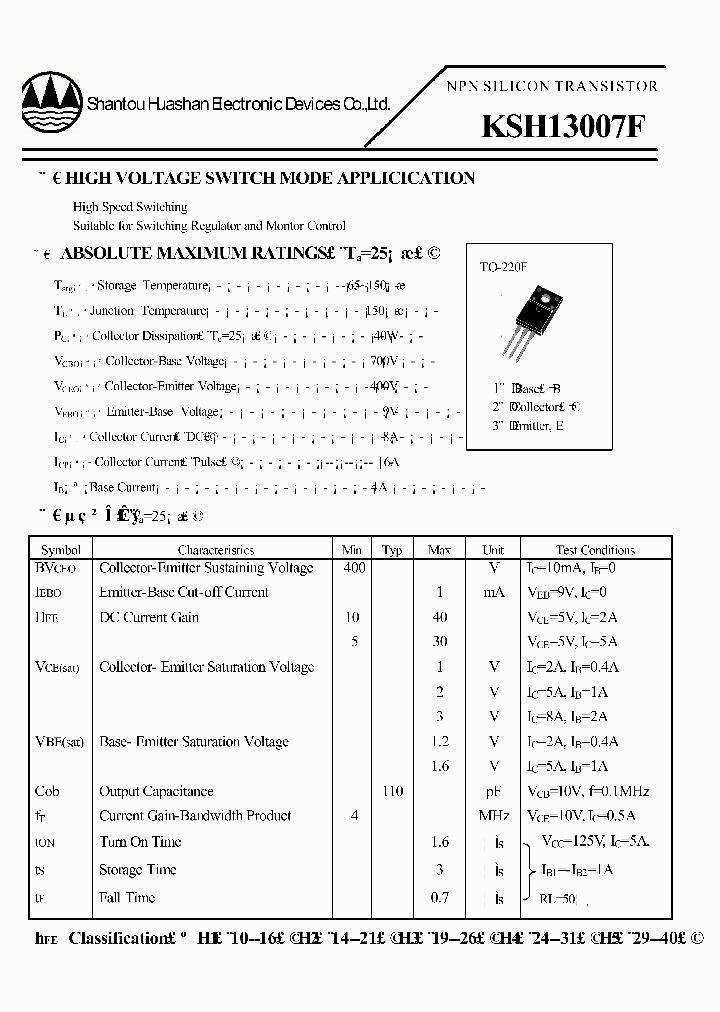 KSH13007F_4635492.PDF Datasheet