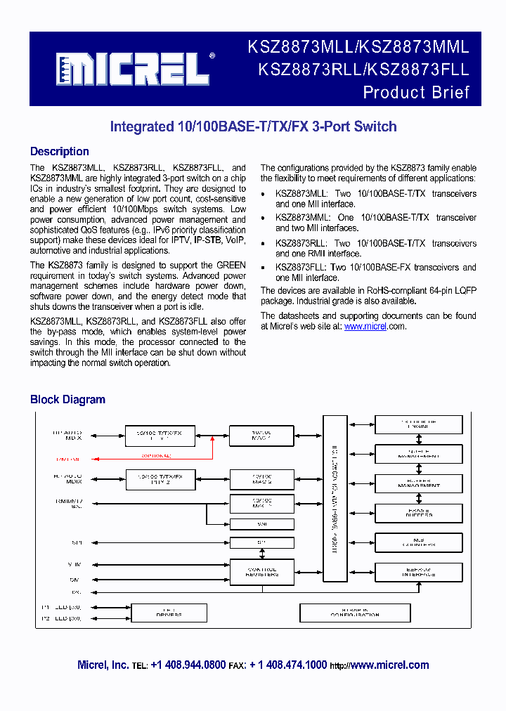 KSZ8873MLL_4762493.PDF Datasheet