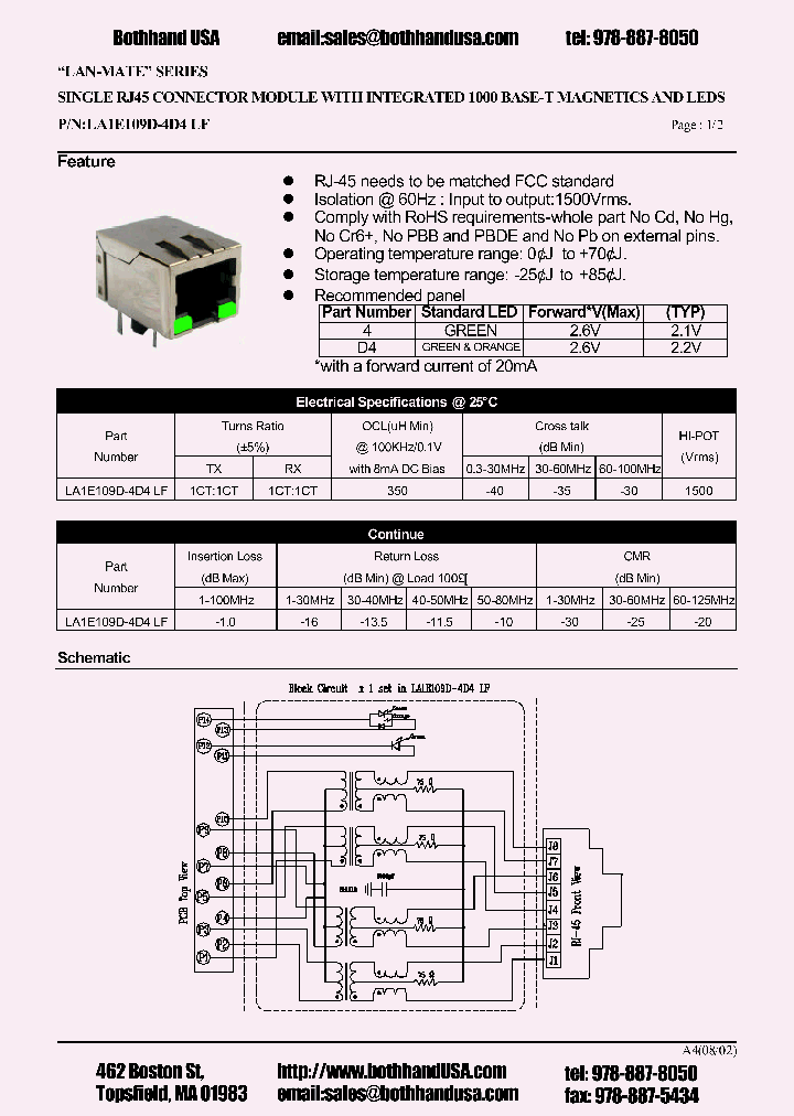 LA1E109D-4D4LF_4532110.PDF Datasheet