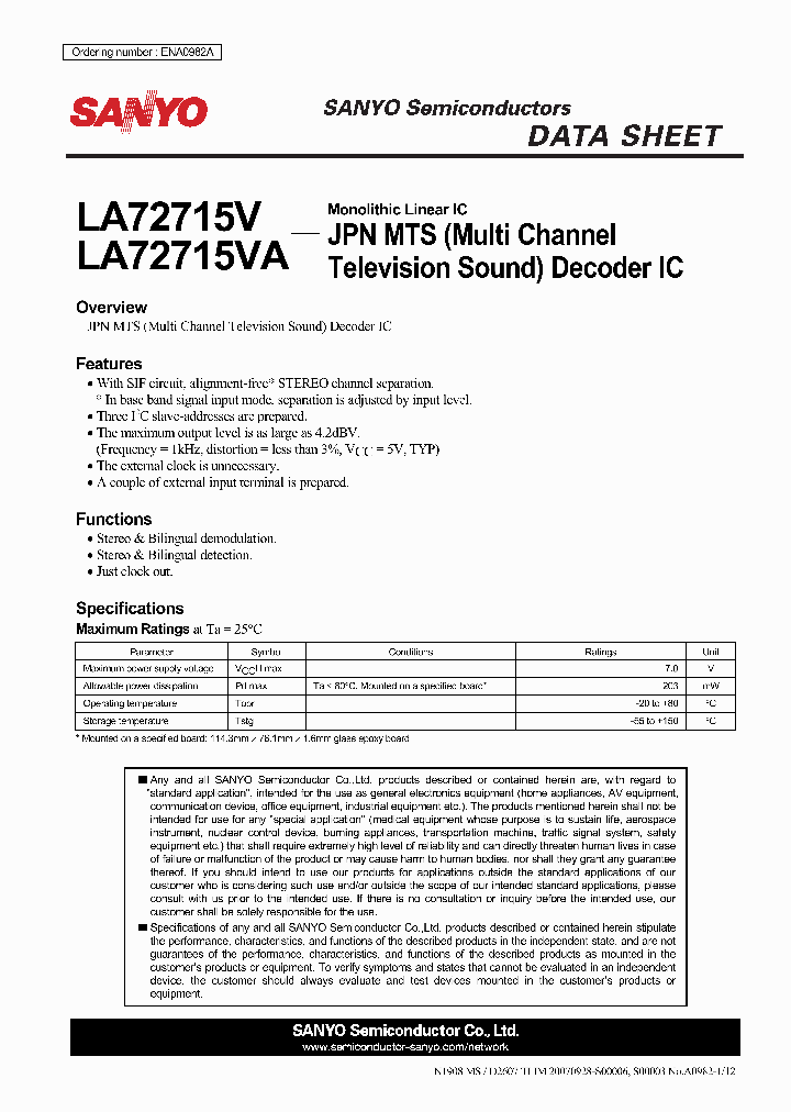 LA72715V_4274329.PDF Datasheet