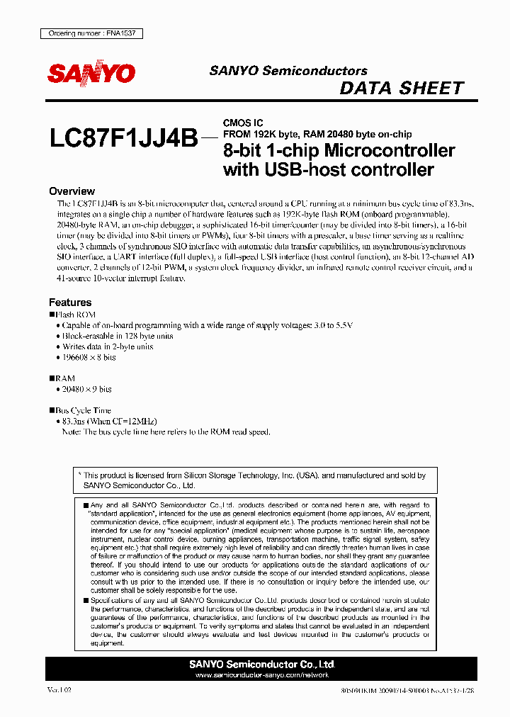 LC87F1JJ4B_4457545.PDF Datasheet
